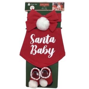 Baby Gear 3pc. “Santa Baby” Christmas Set (NWT) (Baby 0-12 M)